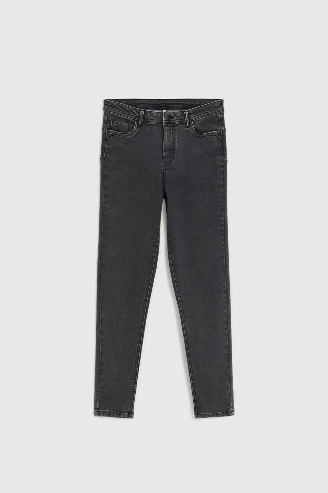Jeansy rurki grafitowe