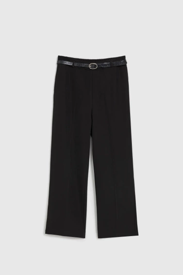 Spodnie z nogawkami w kant czarne