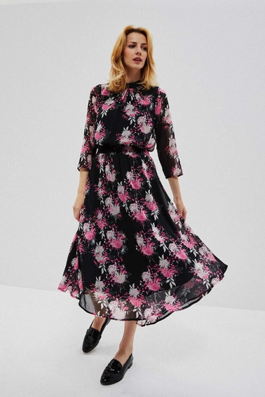 Szyfonowa sukienka z nadrukiem