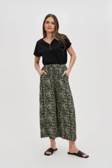 Bawełniana bluzka z guzikami czarna