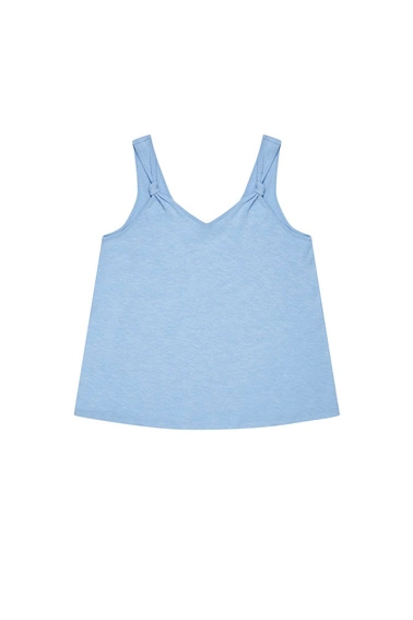 Gładki top niebieski