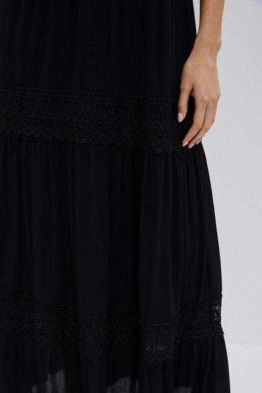 Gładka sukienka z wiskozy