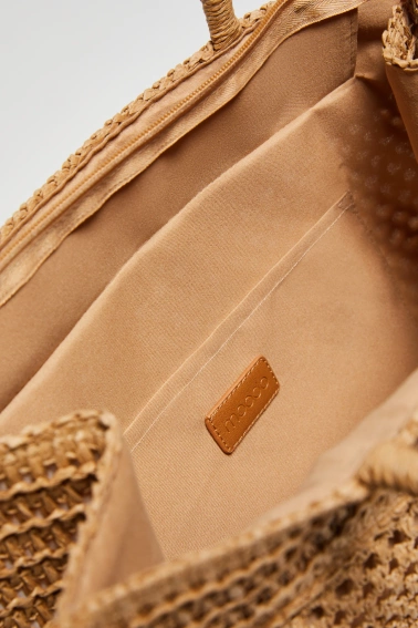 Torebka plażowa beżowa