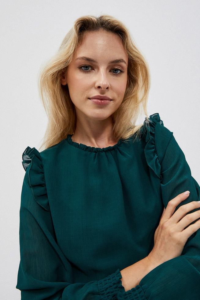 Koszula z falbaną na ramionach