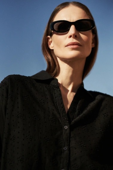 Koszula oversize zapinana na guziki czarna