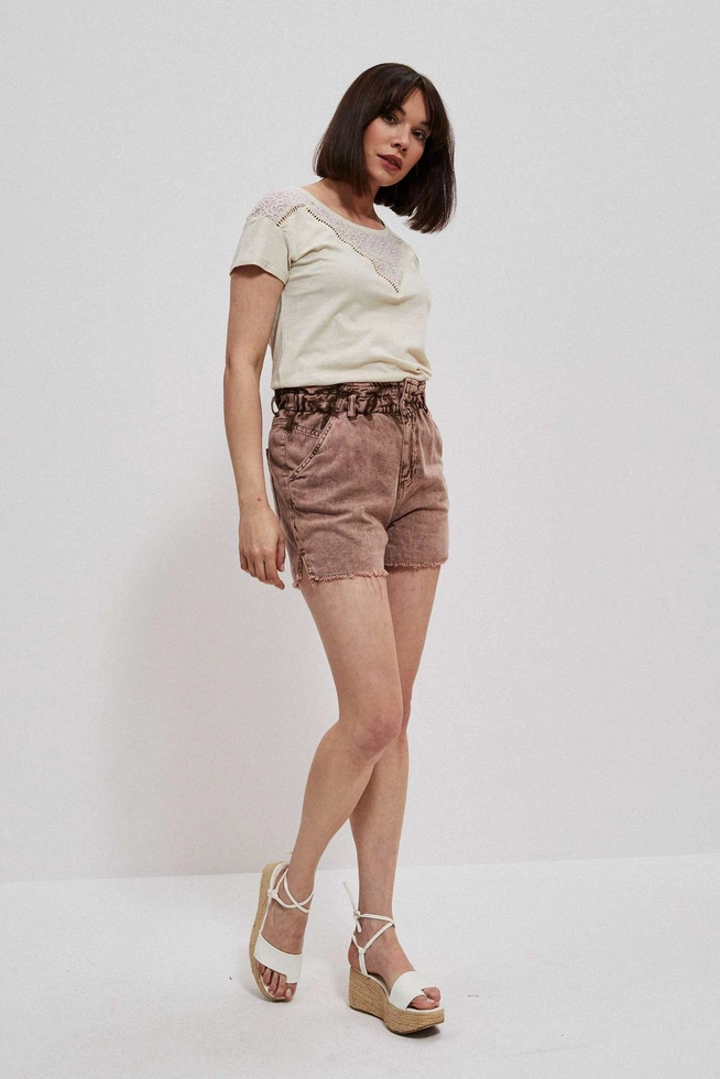 Szorty jeansowe high waist karmelowe