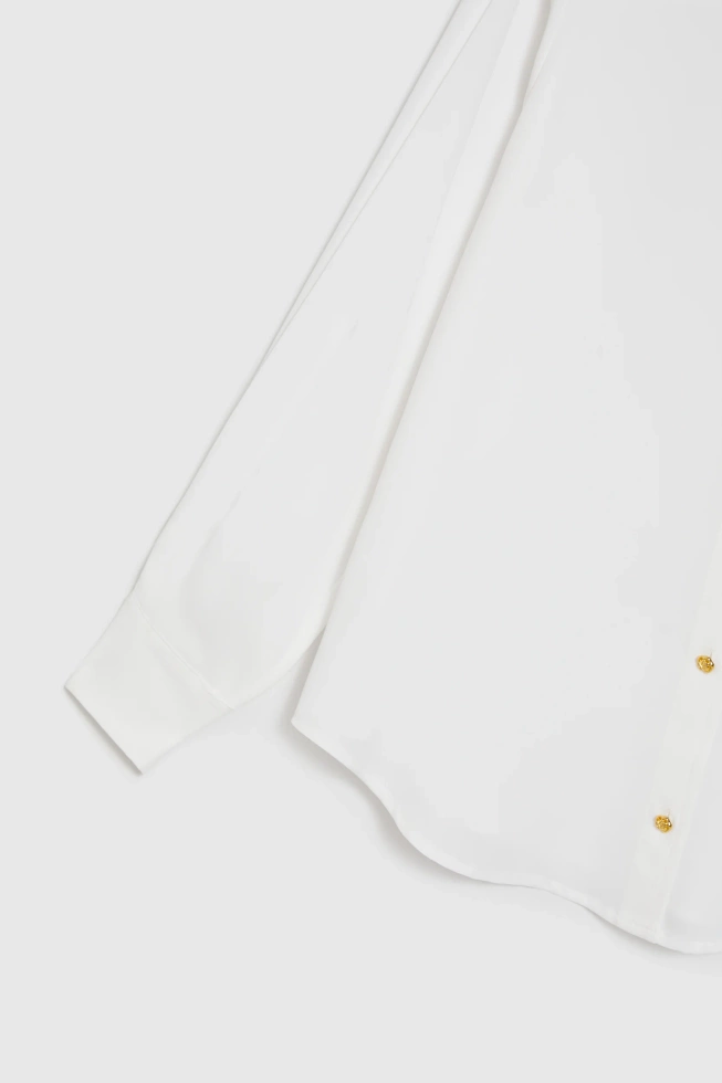 Koszula ze złotymi guzikami ecru