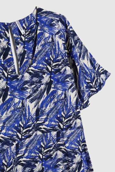 Wiskozowa sukienka midi granatowa