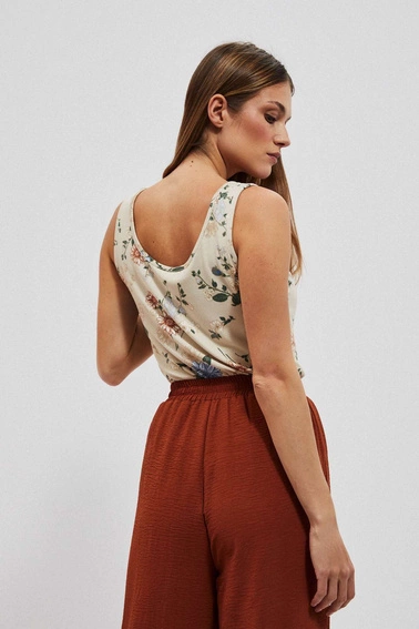 Top z kwiatowym printem