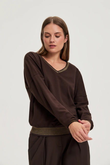 Bawełniana bluza brązowa