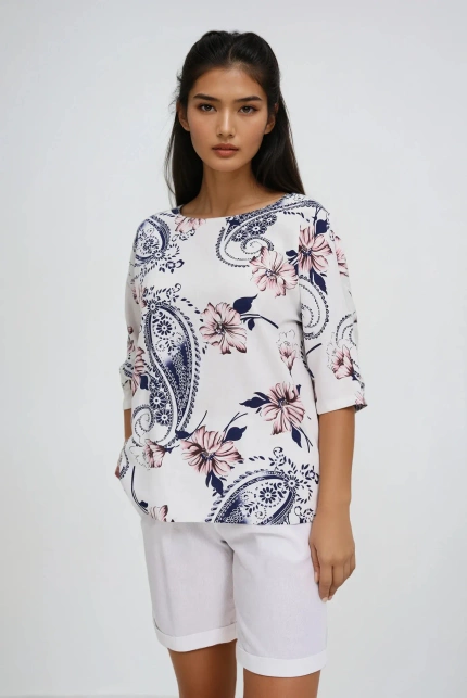 Wiskozowa koszula biała