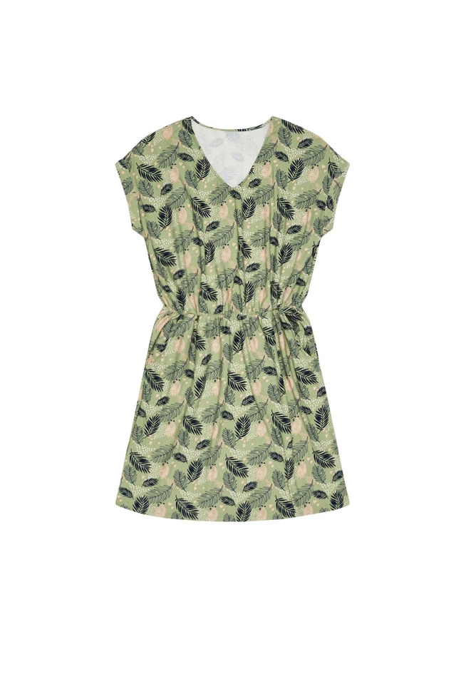 Sukienka z roślinnym nadrukiem