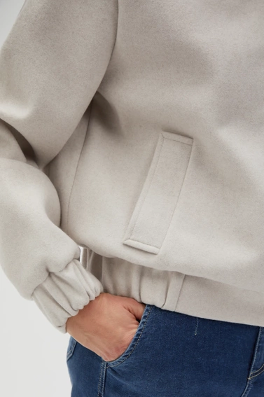 Kurtka bomberka damska beżowa