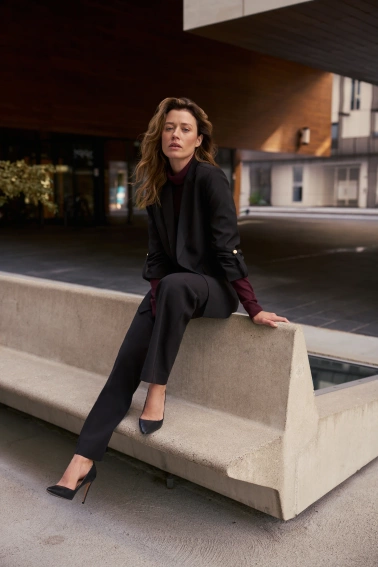 Marynarka z rękawami 3/4 czarna