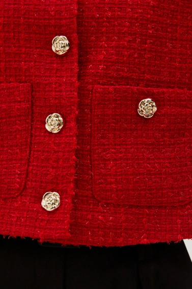 Marynarka z guzikami w kolorze złotym czerwona