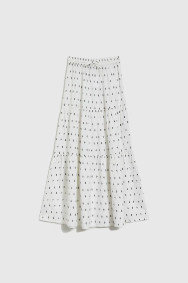 Bawełniana spódnica maxi biała