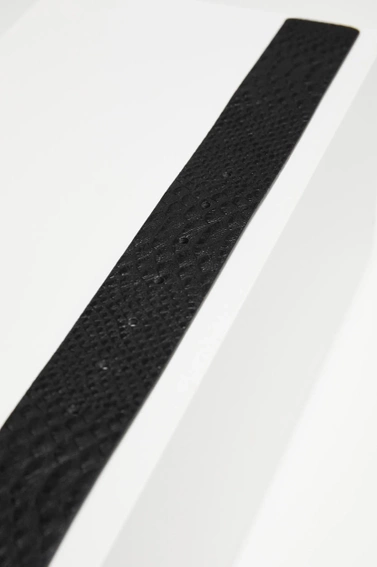 Pasek w zwierzęcy wzór z kwadratową klamrą czarny