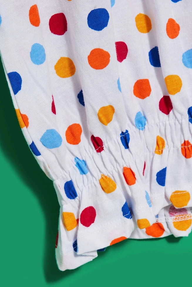 T-shirt w kolorowe kropki