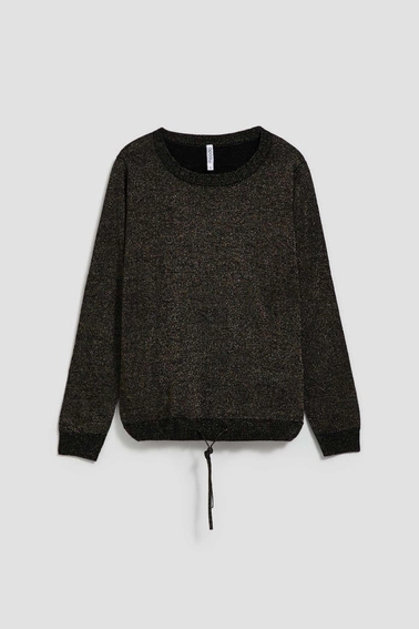 Sweter z metaliczną nitką czarny