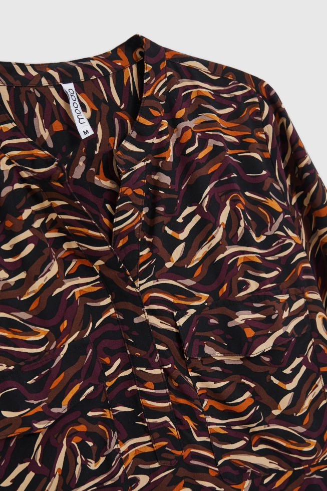 Koszula z wiskozy brązowa