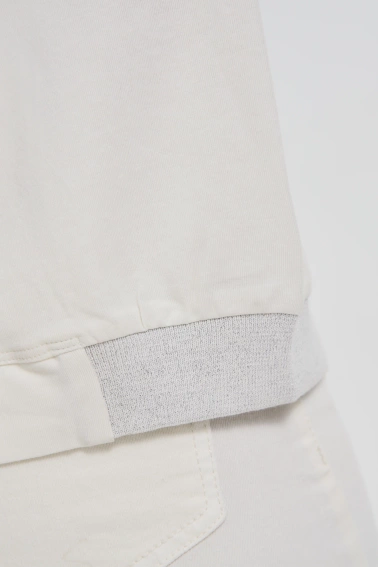 Bawełniana bluzka z nadrukiem biała