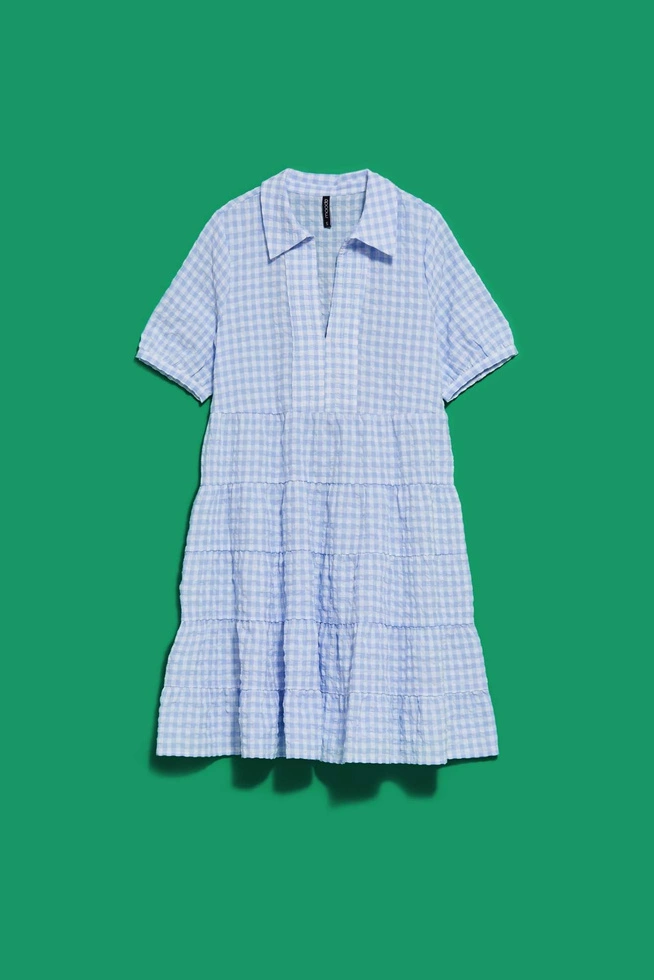 Rozkloszowana sukienka w kratę