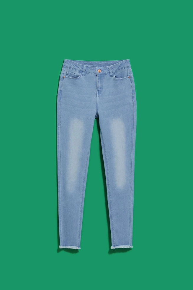 Jeansy push up błękitne