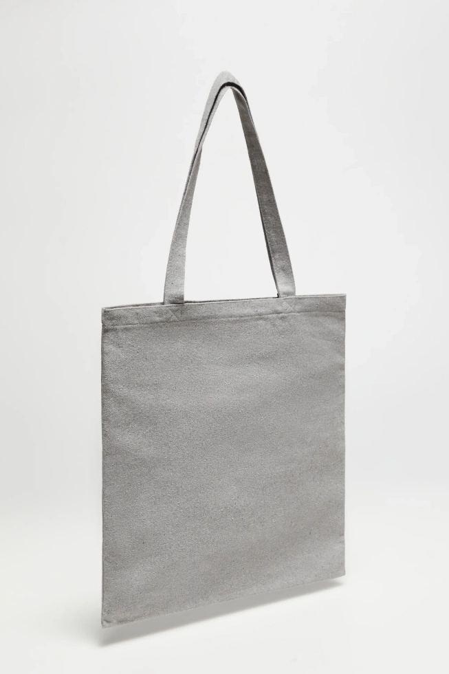 Torba shopper z nadrukiem szara