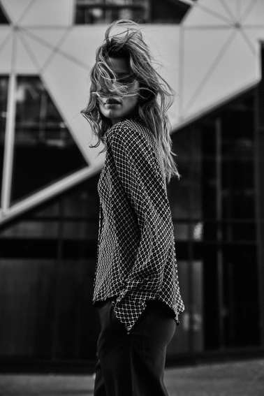 Wzorzysta koszula burgundowa 