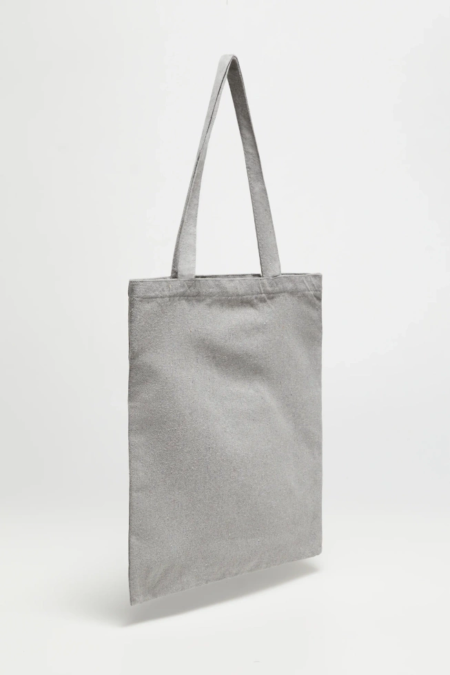 Torba shopper z nadrukiem szara