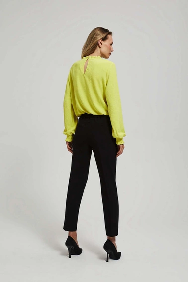 Spodnie w kant z nogawką 7/8 czarne