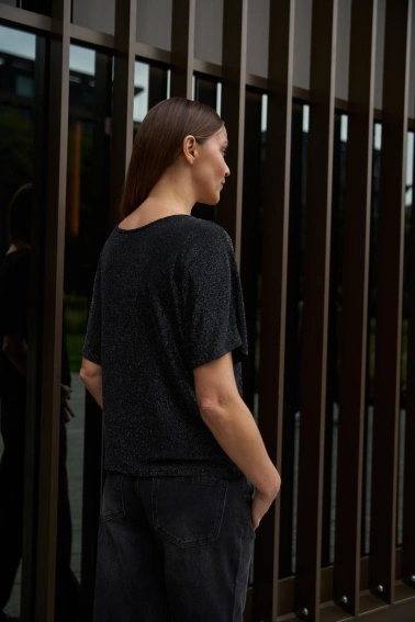 Bluzka do noszenia na dwa sposoby czarna