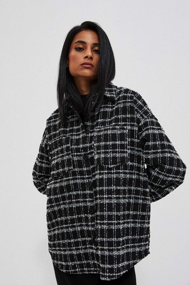 Koszula w kratę czarna