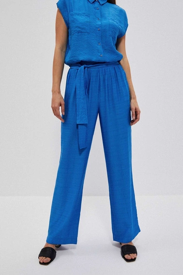 Spodnie z szerokimi nogawkami lazurowe