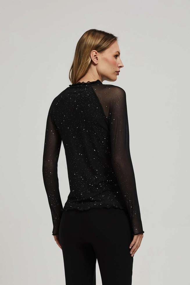 Bluzka z przezroczystymi rękawami