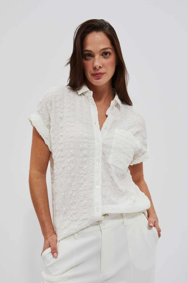 Koszula z kieszonką biała