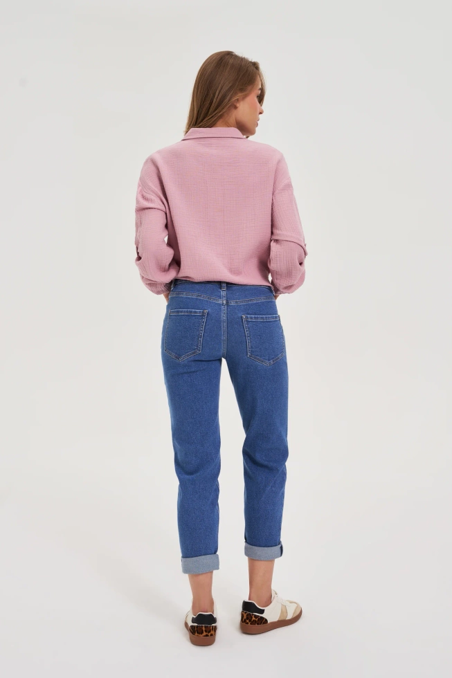 Jeansy z prostą nogawką niebieskie