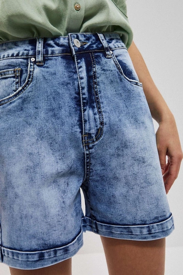 Szorty jeansowe high waist błękitne
