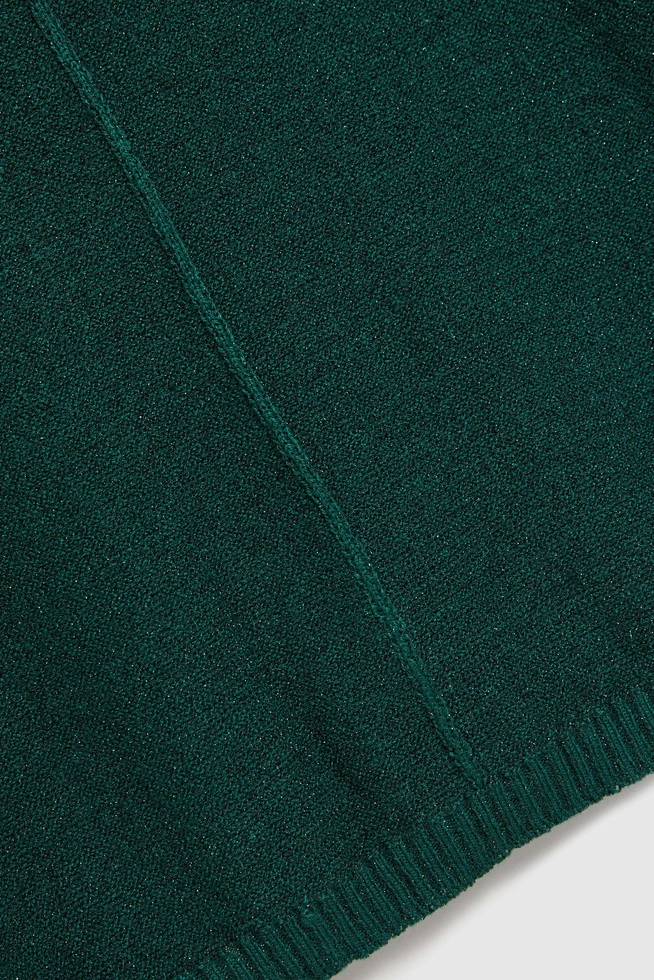 Sweter oversize z metaliczną nitką szmaragdowy