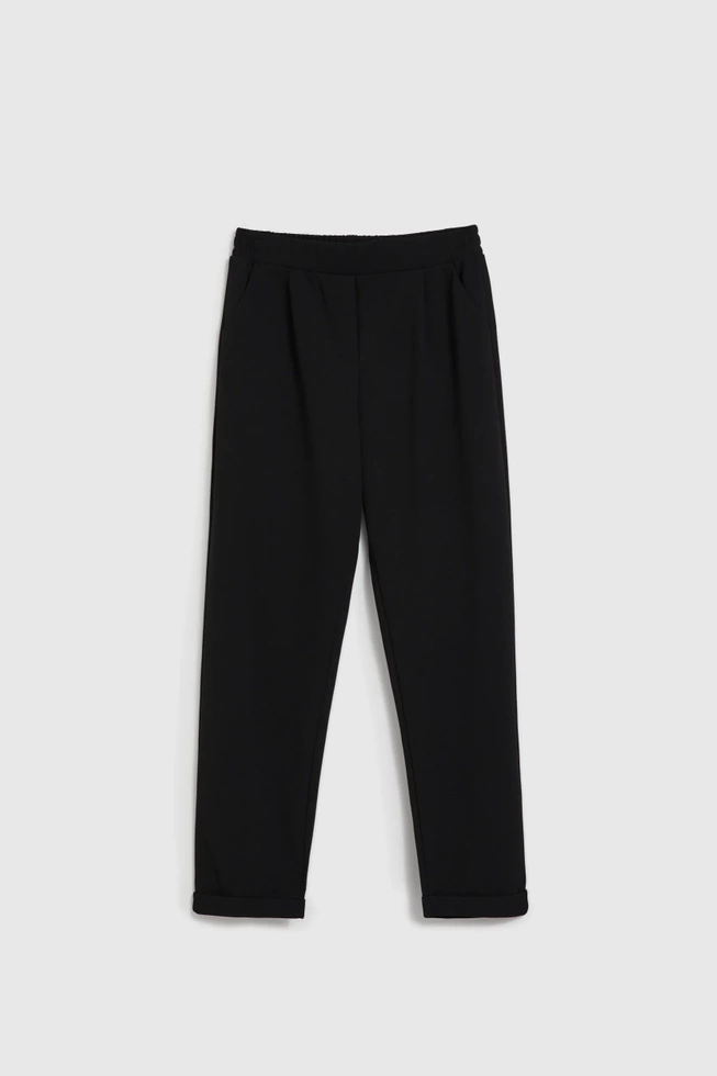 Spodnie z prostymi nogawkami czarne
