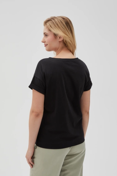 T-shirt z nadrukiem czarny
