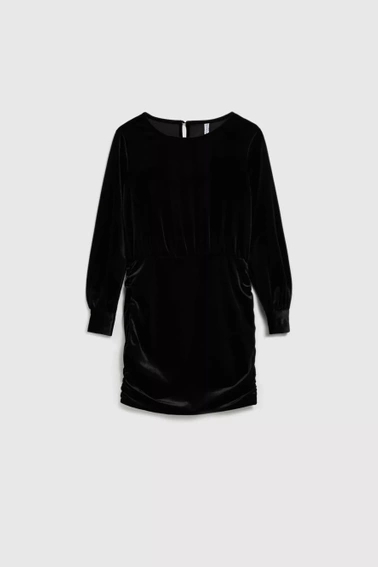 Welurowa sukienka mini