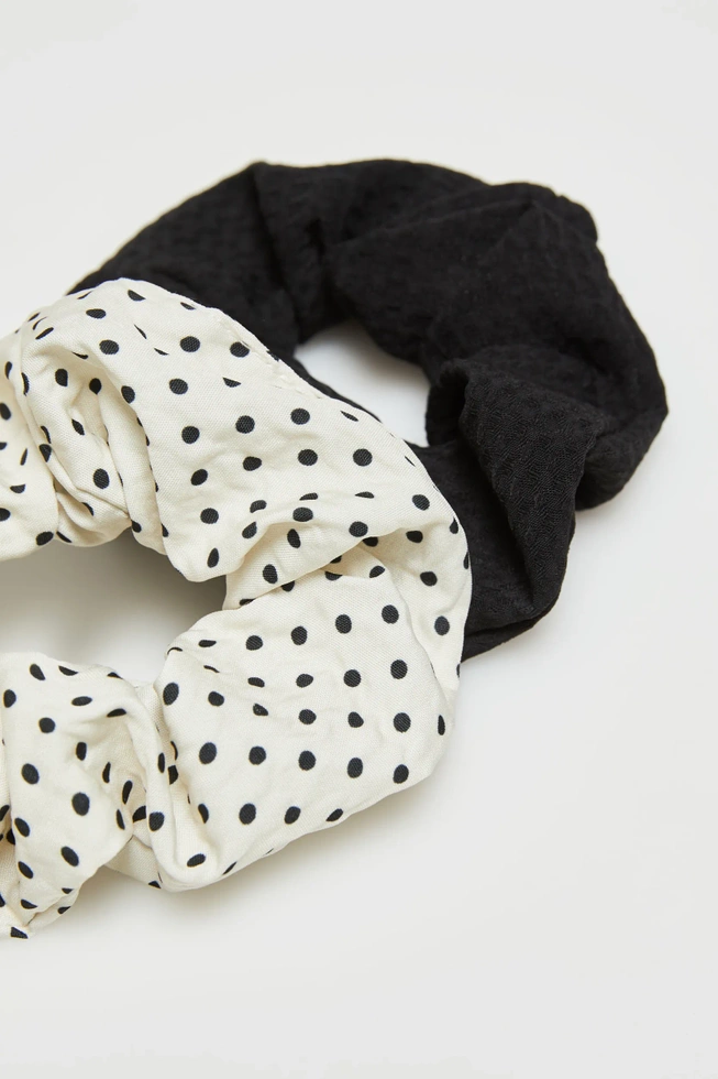 Zestaw dwóch gumek do włosów czarny