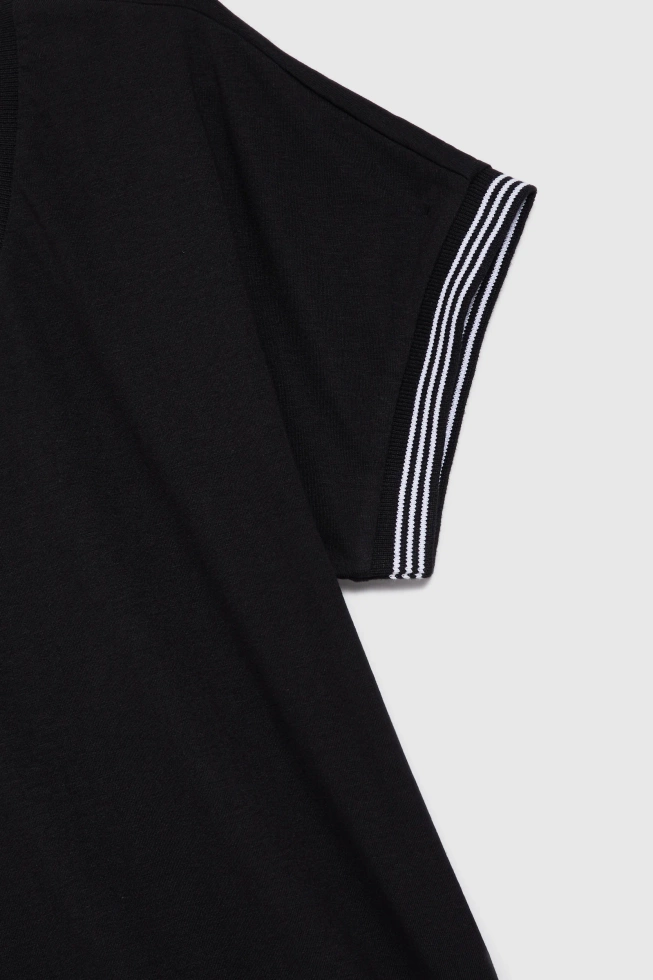 Bluzka z bawełny czarna