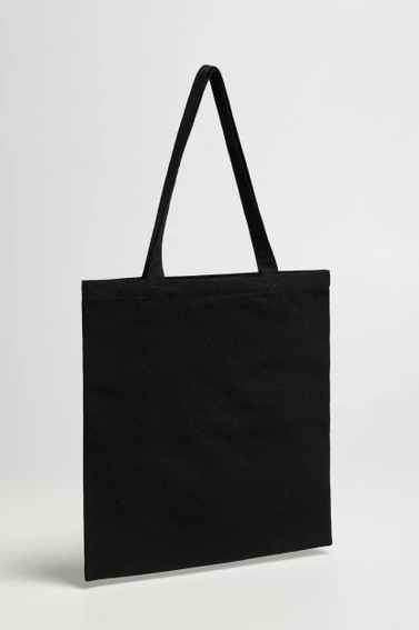 Torba shopper z nadrukiem czarna