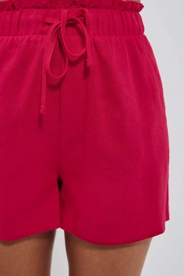 Lniane szorty truskawkowe
