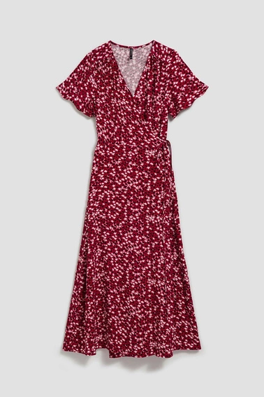 Sukienka maxi truskawkowa