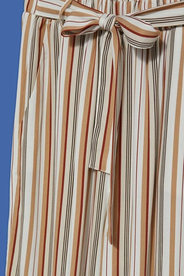 Spodnie kuloty w paski perłowe