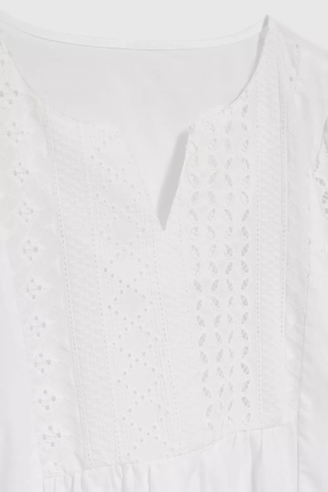 Koszula z rękawami 3/4 biała