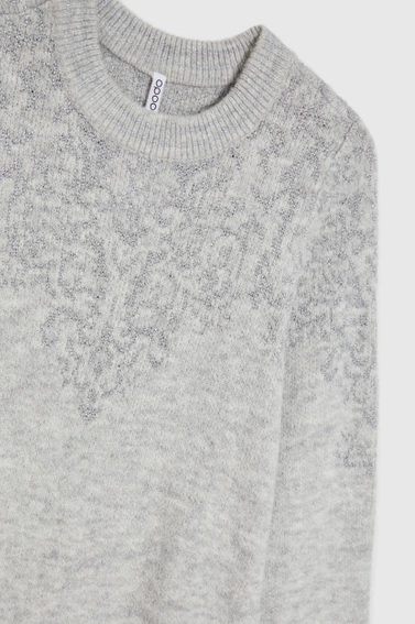 Prosta dzianiowa sukienka szara